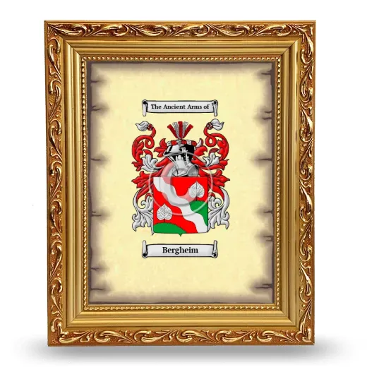 Bergheim Coat of Arms Framed - Gold