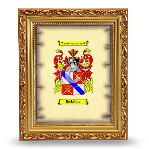 Berkshire Coat of Arms Framed - Gold