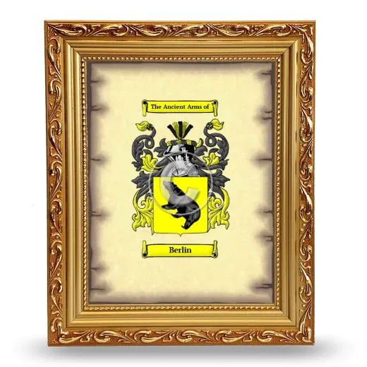 Berlin Coat of Arms Framed - Gold