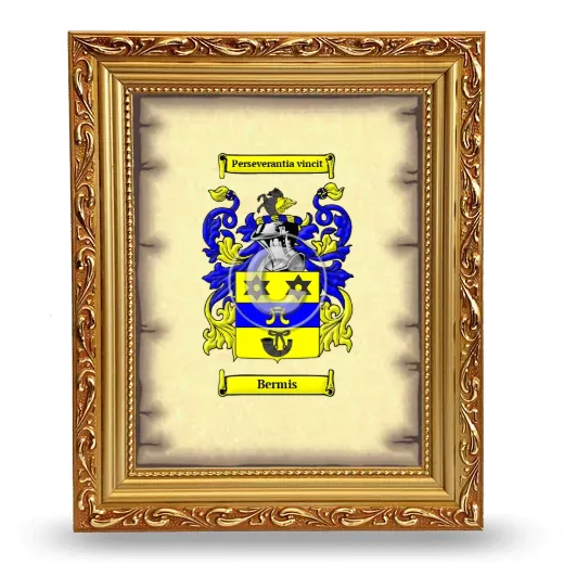 Bermis Coat of Arms Framed - Gold