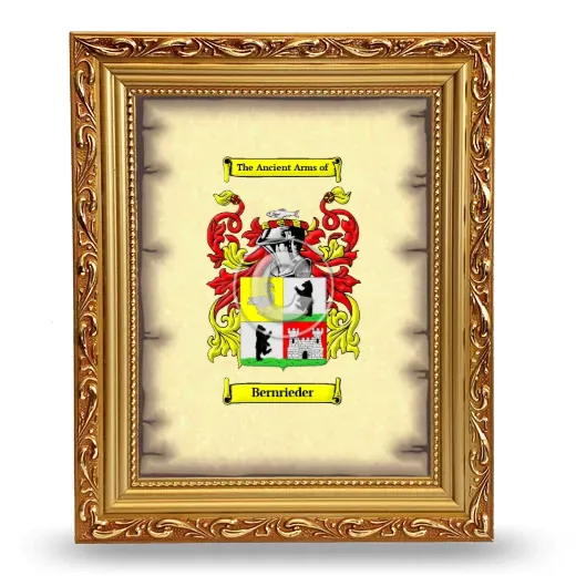 Bernrieder Coat of Arms Framed - Gold