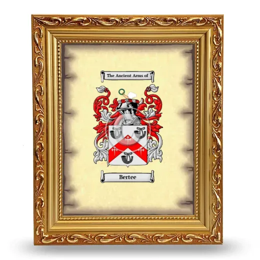 Bertee Coat of Arms Framed - Gold