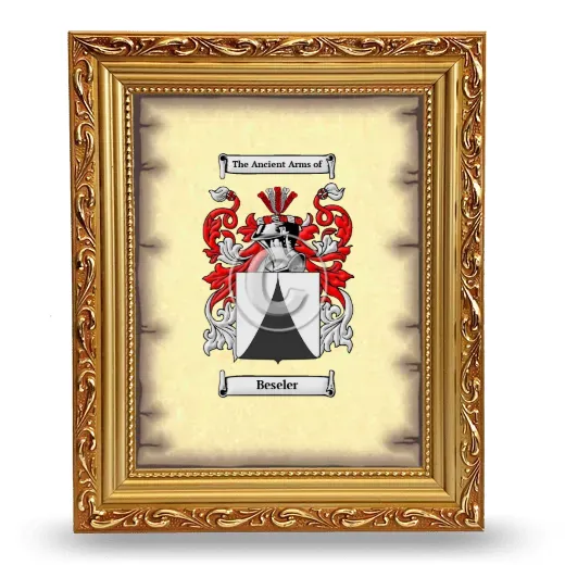 Beseler Coat of Arms Framed - Gold