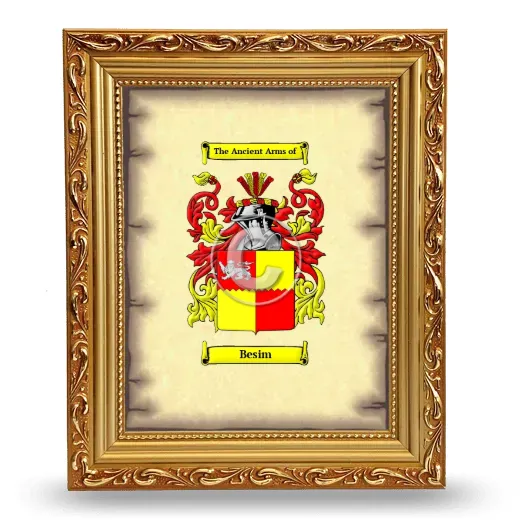 Besim Coat of Arms Framed - Gold