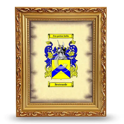 Bestearde Coat of Arms Framed - Gold