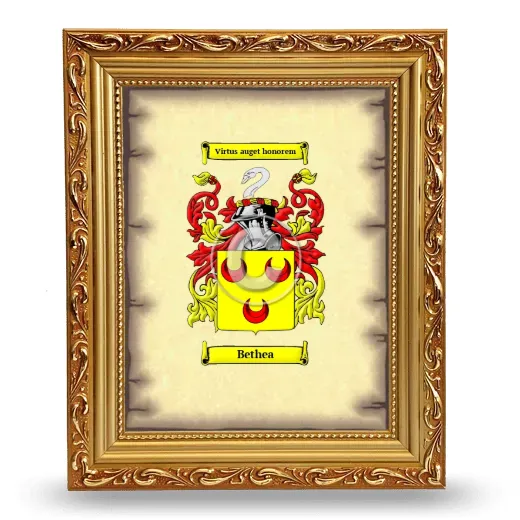 Bethea Coat of Arms Framed - Gold