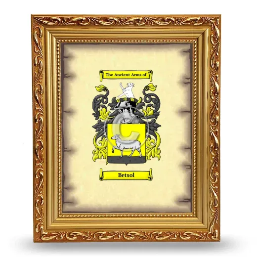Betsol Coat of Arms Framed - Gold
