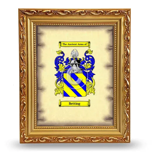 Betting Coat of Arms Framed - Gold