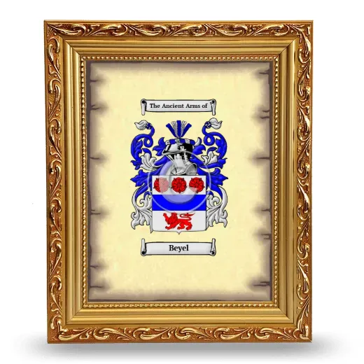 Beyel Coat of Arms Framed - Gold