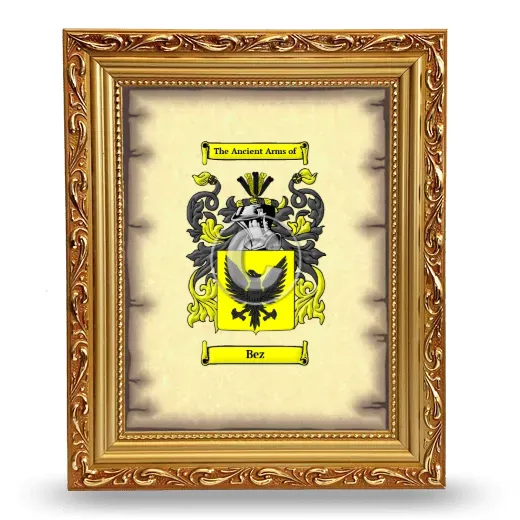Bez Coat of Arms Framed - Gold