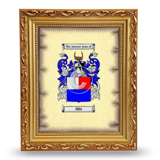 Bibi Coat of Arms Framed - Gold