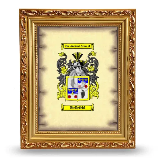 Biellefeld Coat of Arms Framed - Gold