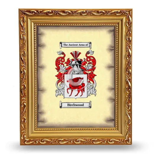 Birchwood Coat of Arms Framed - Gold