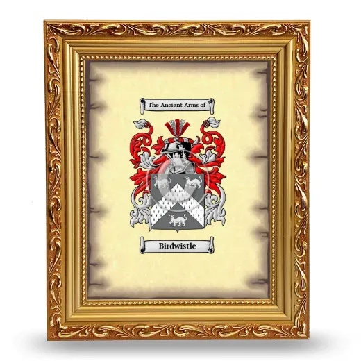 Birdwistle Coat of Arms Framed - Gold