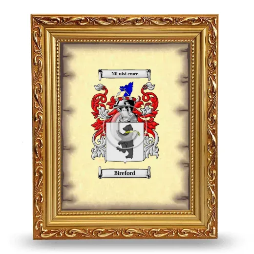 Bireford Coat of Arms Framed - Gold