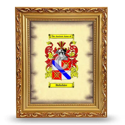 Birkshire Coat of Arms Framed - Gold