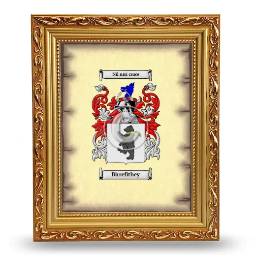 Birrefithey Coat of Arms Framed - Gold