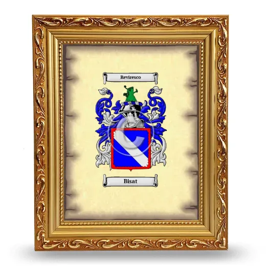 Bisat Coat of Arms Framed - Gold