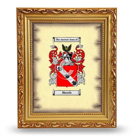 Bissels Coat of Arms Framed - Gold