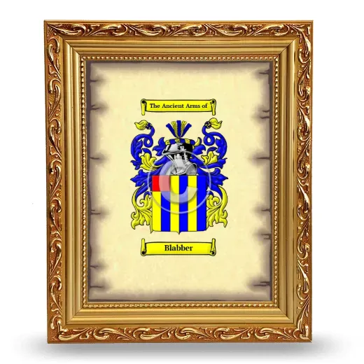 Blabber Coat of Arms Framed - Gold