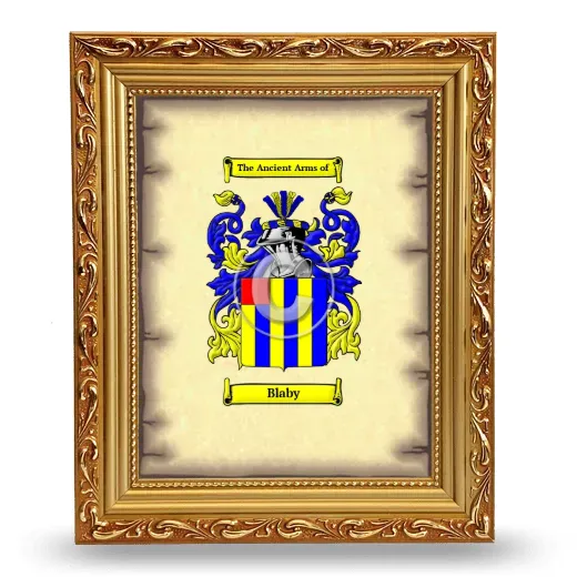 Blaby Coat of Arms Framed - Gold