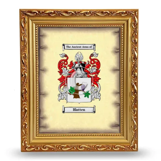 Blatten Coat of Arms Framed - Gold