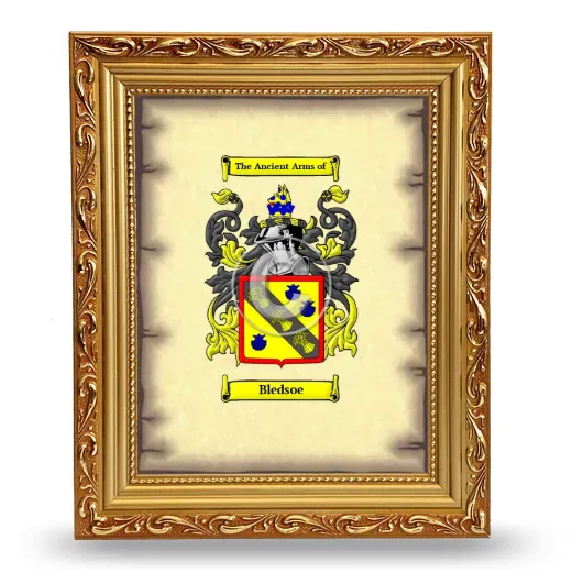Bledsoe Coat of Arms Framed - Gold