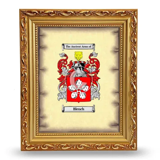 Blench Coat of Arms Framed - Gold