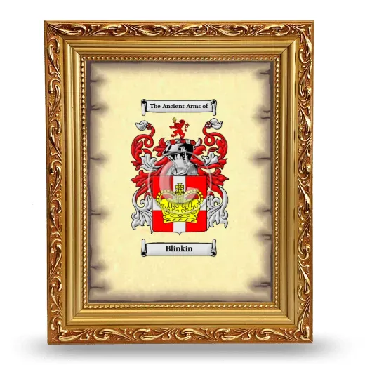 Blinkin Coat of Arms Framed - Gold