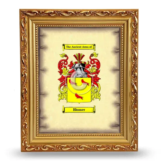 Blumer Coat of Arms Framed - Gold