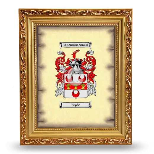 Blyde Coat of Arms Framed - Gold
