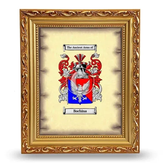 Bochina Coat of Arms Framed - Gold