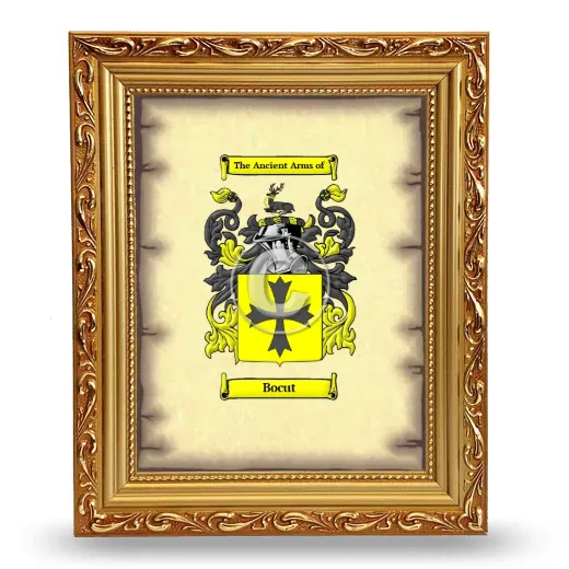 Bocut Coat of Arms Framed - Gold