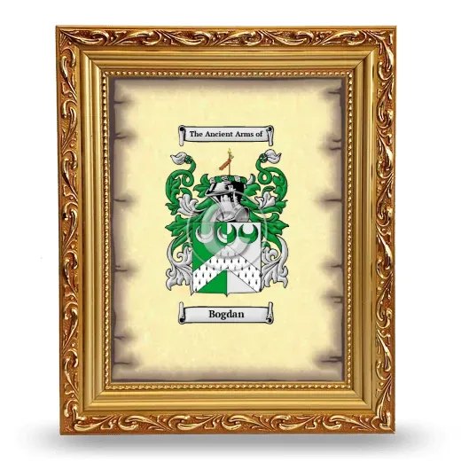 Bogdan Coat of Arms Framed - Gold