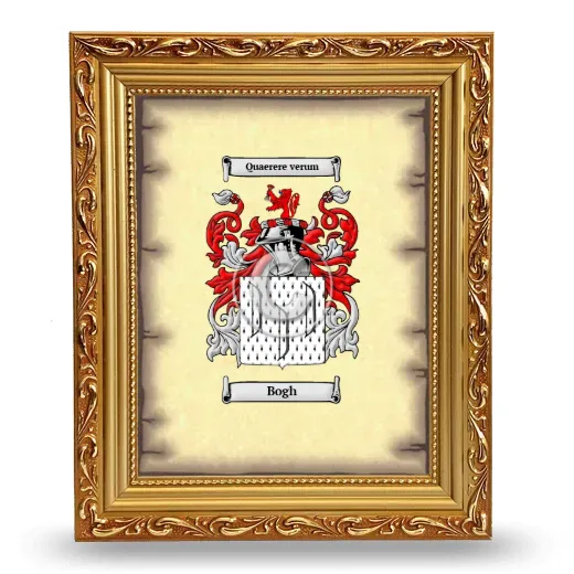 Bogh Coat of Arms Framed - Gold