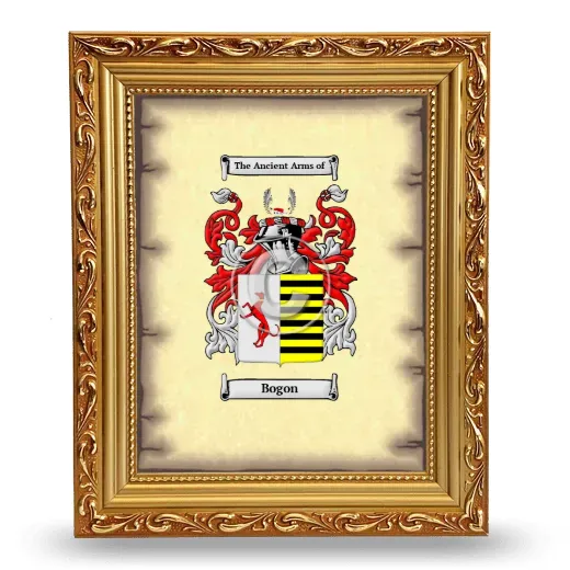 Bogon Coat of Arms Framed - Gold