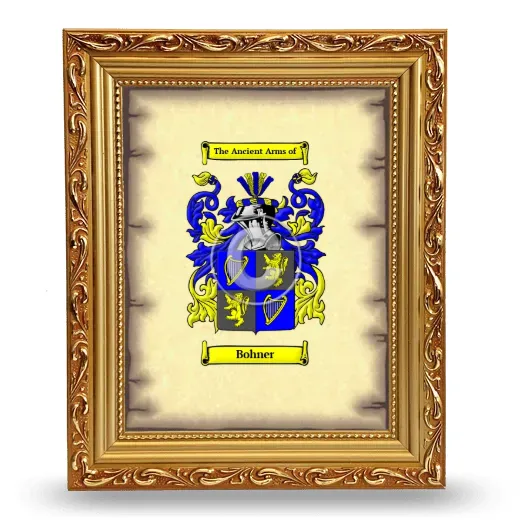 Bohner Coat of Arms Framed - Gold