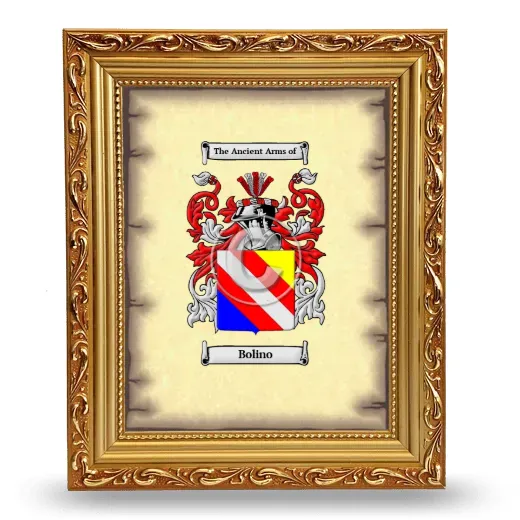 Bolino Coat of Arms Framed - Gold