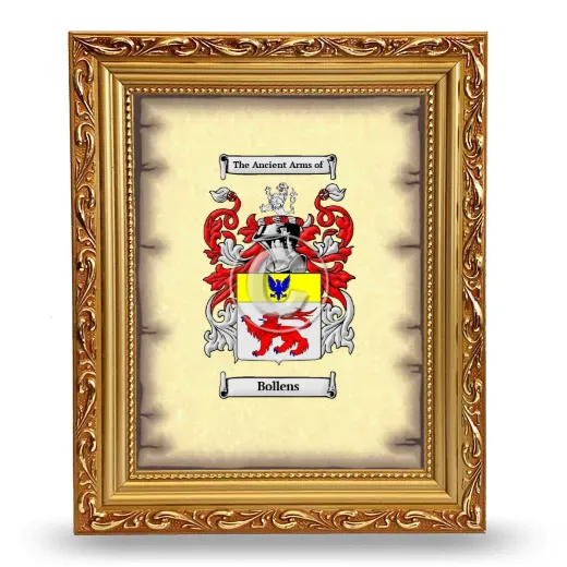 Bollens Coat of Arms Framed - Gold