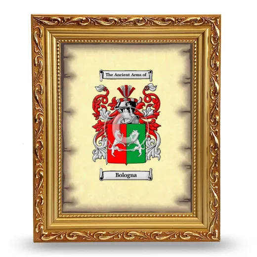Bologna Coat of Arms Framed - Gold