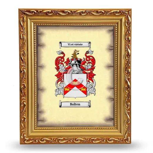 Bolten Coat of Arms Framed - Gold