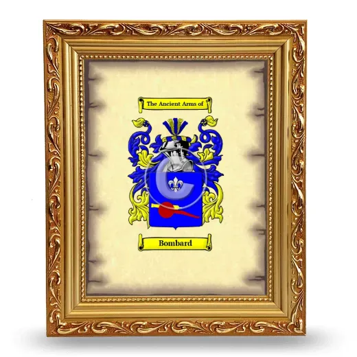 Bombard Coat of Arms Framed - Gold