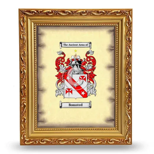 Bomsted Coat of Arms Framed - Gold