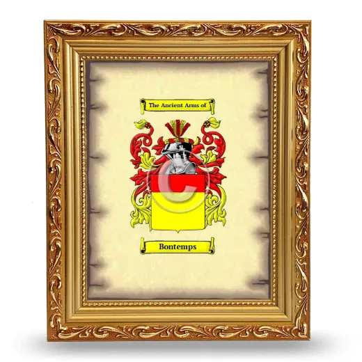 Bontemps Coat of Arms Framed - Gold