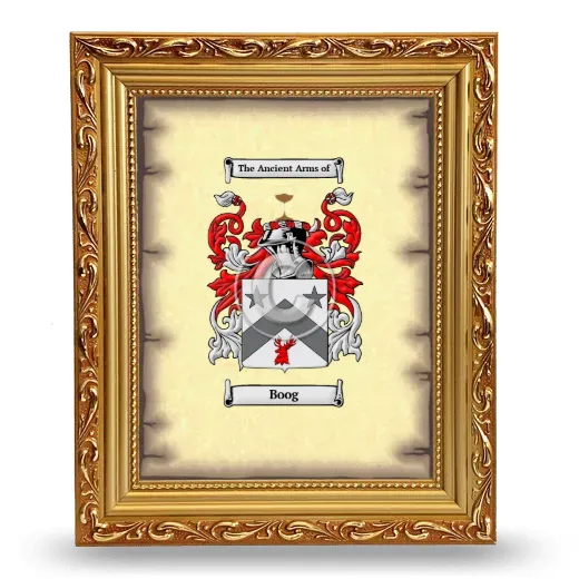 Boog Coat of Arms Framed - Gold