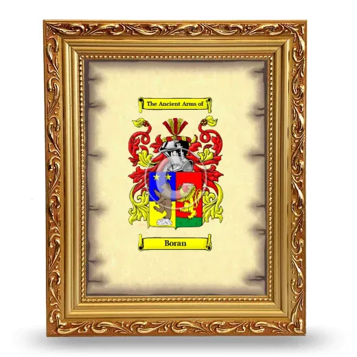 Boran Coat of Arms Framed - Gold