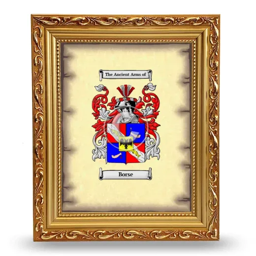 Borse Coat of Arms Framed - Gold
