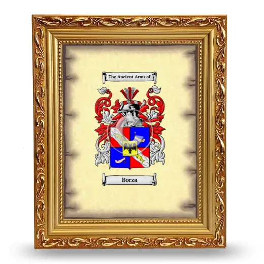 Borza Coat of Arms Framed - Gold