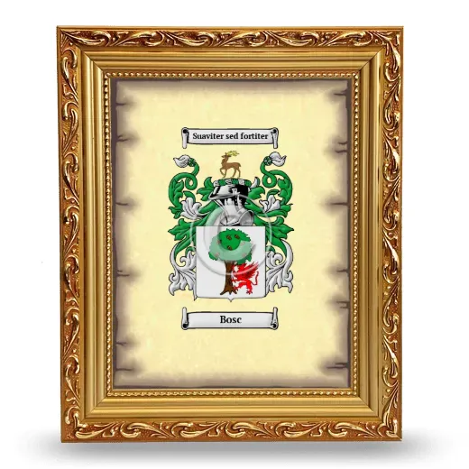 Bosc Coat of Arms Framed - Gold