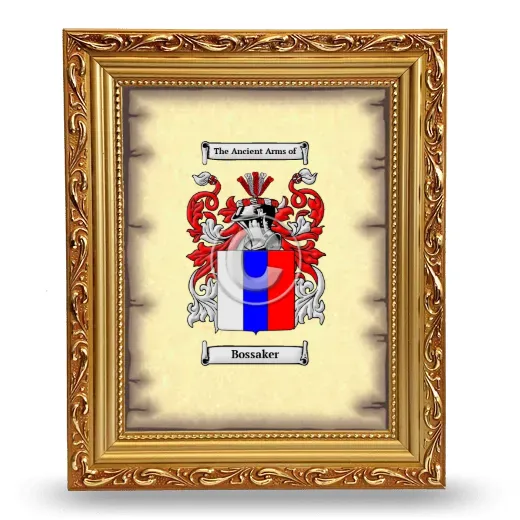 Bossaker Coat of Arms Framed - Gold